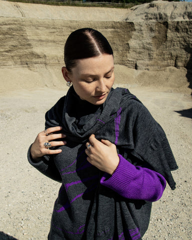 RIVER SCARF - ANTHRA/PURPLE