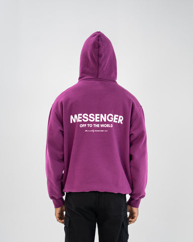 MESSENGER HOODIE - PLUM