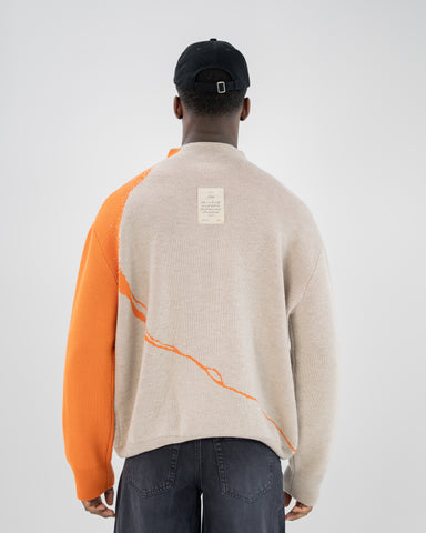 RIVER SWEAT - BEIGE/ORANGE