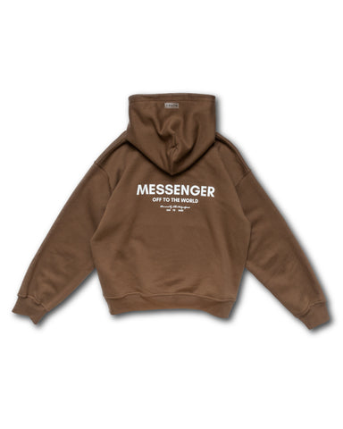 MESSENGER HOODIE - BROWN