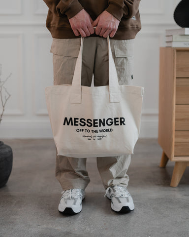 MESSENGER TOTE BAG - NATURAL