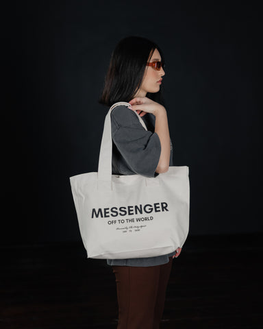 MESSENGER TOTE BAG - NATURAL